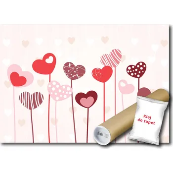 Fototapeta Vliesová fototapeta 312x219 Červená srdce + lepidlo