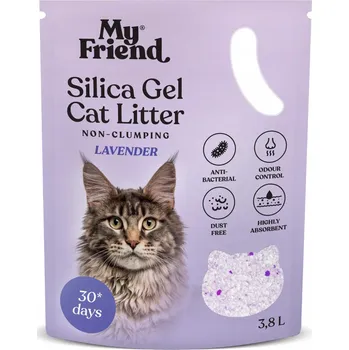 Podestýlka pro kočku My Friend silikonové stelivo levandulový písek 3,8 l