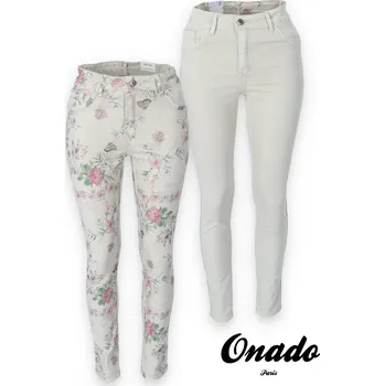 Dámské džíny Kalhoty džínové oboustranné Onado H720 barva: béžová, velikost: L