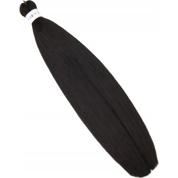 Příčesek Syntetické vlasy na copánky Braid-Tail Pre-STRECHED #velmi tmavě hnědá