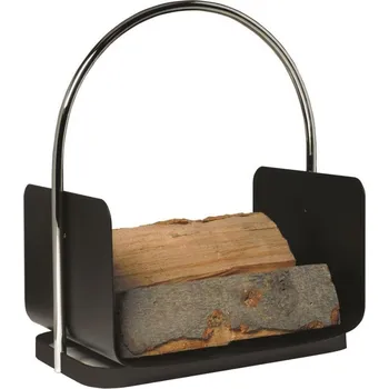 | Kovový koš na dřevo s držadlem 50x41 cm černá | LB0005 + záruka 3 roky