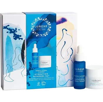 Pleťový krém Lumene Nordic Hydra Lahde Hydration Wonders sada: Arctic Dew Hydratační Sérum 30 ml + Intenzivní Hydratační Krém 24H 50 ml