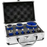 Korunkový vrták diamantový, sada 9ks, 6-68mm GEKO