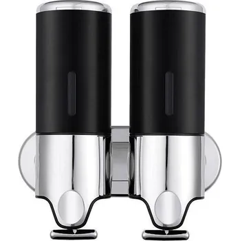 Dávkovač mýdla Dávkovač na stěnu ''Silvere'' Double, 2x 480ml, černý