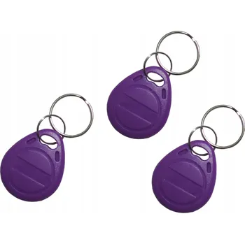 Přívěsek Na Klíče 3 kusy programovatelný 125kHz fialový