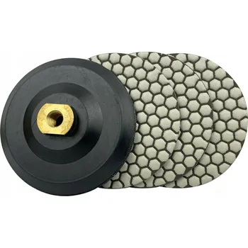 Brusný kotouč BRUSNÝ KOTOUČ NA GRES 125 MM 3 X #50 PRO SUCHÉ POUŽITÍ + DRŽÁK M14