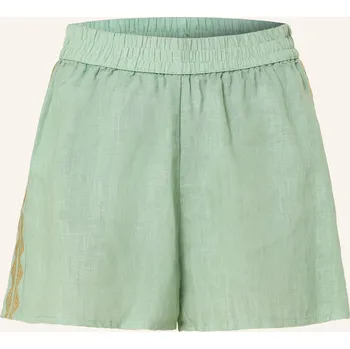 Greek Archaic Kori Dámské Lněné Šortky Feather, světle zelená...