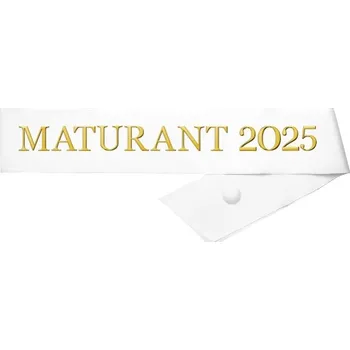 Party dekorace Šerpa s potiskem Maturant 2025 zlaté písmo