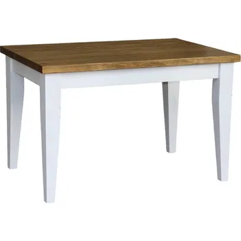 Komoda Rustikální jídelní stůl Sweet Home Ludvík MES2 Barevné provedení: Bílá - dub kouřový lak, Rozměr stolu: 120 x 80 cm