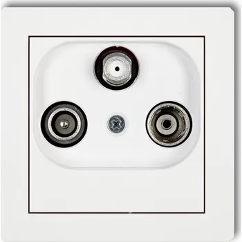 Elektrická zásuvka Anténní zásuvka nástěnná Karlik bílá