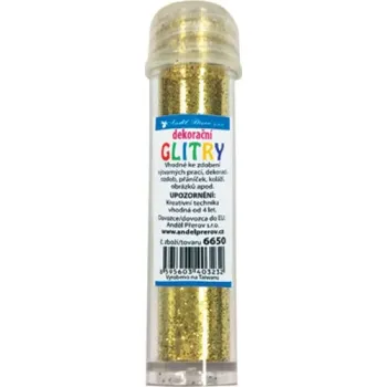 Vánoční dekorace Glitr, zlatý, 6g