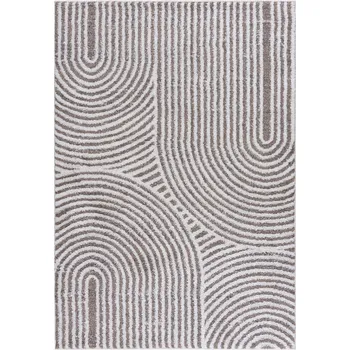 Koberec Moderní koberec Tahos - čáry 5 - béžový/hnědý Rozměr koberce: 80x150 cm