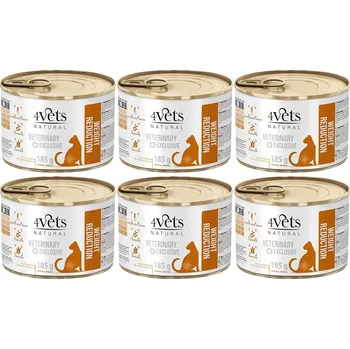 Krmivo pro kočku 4Vets Weight Reduction Veterinární Krmivo pro pro kočky s nadváhou, sada 6x185g