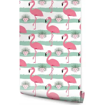 Fototapeta Tapeta pro děti - Růžoví Plameňáci /198980213