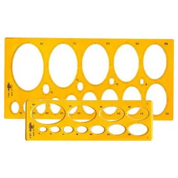 Set školních potřeb Szablon kreślarski Elipsy 10-50 mm, Arda