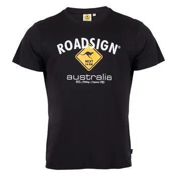 Pánské tričko Pánské tričko Roadsign Australia černé Barva: Černá, Velikost: M
