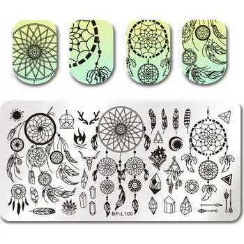 Přípravek na nehty Šablona / Destička na nehty pro zdobení nehtů