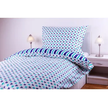 Povlečení Oboustranné bavlněné ložní povlečení - hvězdice a pruhy