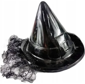 Klobouk Párty klobouk "Klobouk čarodějnice" 55 cm plastový, černý
