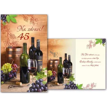 Blahopřání srdečné s textem 45. M11-440 T