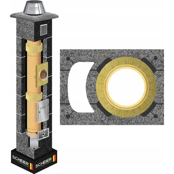 Komín Keramický komín systémový komínový systém KW fi 180 12m Standard 36x50