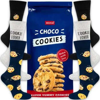 Pánské ponožky SOXO pánské ponožky 3 páry - motiv čokoládové sušenky
