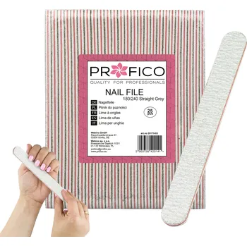 Pilník na nehty rovný 180/240 ostrý 25 Ks .