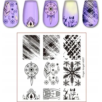 Přípravek na nehty Šablona / Destička na nehty pro zdobení nehtů