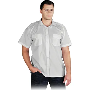 Pánská košile Společenská košile s krátkým rukávem a nárameníky
