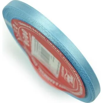 Stuha Stuha saténová 6 mm, světle modrá, 32 m