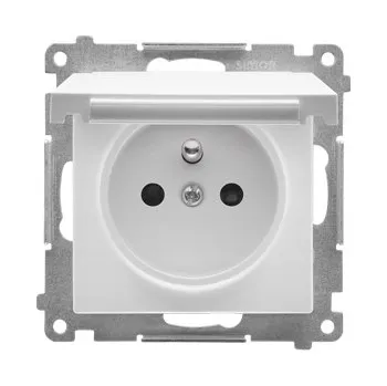Elektrická zásuvka Zásuvka s krytem IP44, bílá matná TGZ1BCUZ.01/111 Kontakt Simon 55