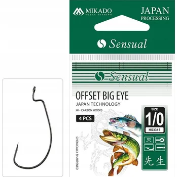 Rybářský háček Háčky s otřepem Mikado Sensual Offset Big Eye 5 ks