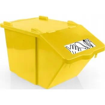 Odpadkový koš KONTEJNER Split NA TŘÍDĚNÝ ODPAD 45 L ŽLUTÝ