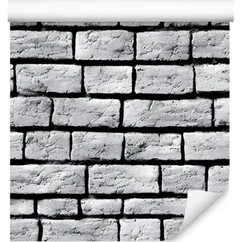 Tapeta Tapeta SAMOLEPICÍ Šedá Cihla Vzor Zdiva 3D do obýváku