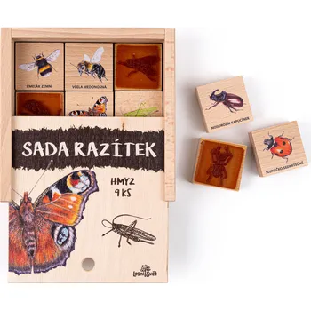 Dětské razítko Lesní svět Dětská razítka 9 kusů - Hmyz