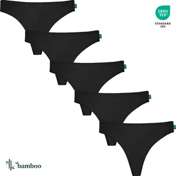 Kalhotky Gaubert Tanga z bambusové bavlny - 5ks Velikost: 2XL/3XL