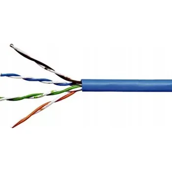 Síťový kabel Kabel kroucená dvoulinka UTP CAT.5E SCHRACK 4x2xAWG24 PVC modrý
