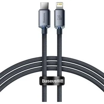 Datový kabel BASEUS USB-C - Lightning 20W 1,2m, černý (black), datový kabel