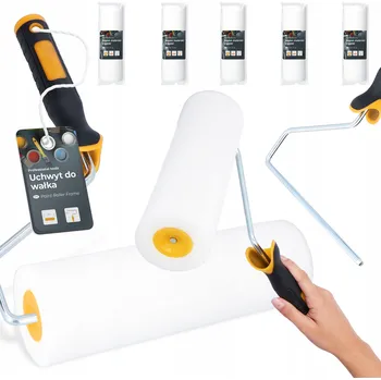 Malířský váleček 5x Váleček malířský pěnový 25 cm pro malování barvou, lakem, houbový S RUKOJETÍ