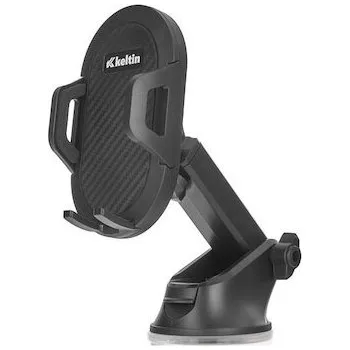 Držák telefonu teleskopický 3v1 - čelní sklo, palubovka, větrací otvor KELTIN