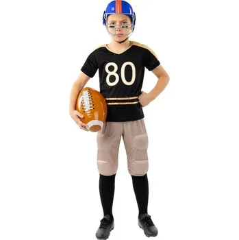 Funiglobal - Kostým hráč amerického fotbalu se svaly pro chlapce - 10-12 years