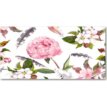 Obraz Panel do kuchyně Květinový vzor 140x70 cm + LEPIDLO