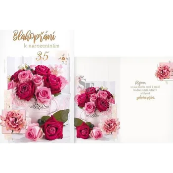 Blahopřání srdečné 35. M11-538 H s textem