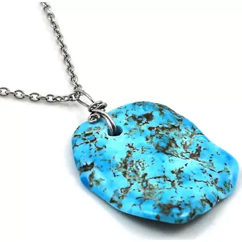 Náhrdelník Přívěsek Tyrkys pravý