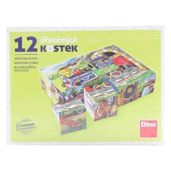 Dřevěná hračka Dřevěné kostky - Dopravní prostředky 6