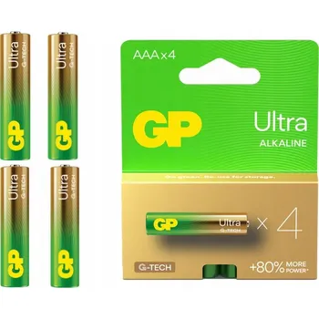 Článková baterie 4x Alkalická baterie GP ULTRA ALKALINE AAA (R3)