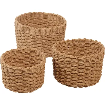 Úložný box LIVARNO home Sada úložných košíků, 3dílná (kulatá)