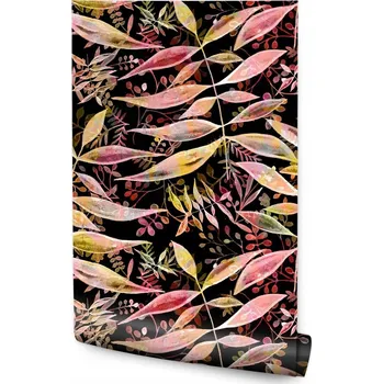 Fototapeta Tapeta listy lesní kapradina akvarel do obýváku