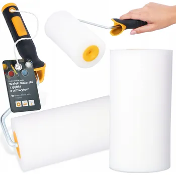 Malířský váleček Váleček malířský pěnový 15 cm Náhradní pro malování nábytku Houbový váleček s rukojetí