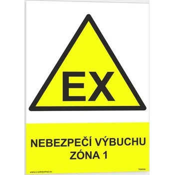 Traiva s.r.o. EXPLOZE Nebezpečí výbuchu zóna 1 Verze: Plast 210 x 297 mm (A4) tl. 0.5 mm - Kód: 08103
